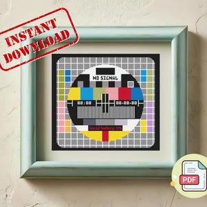 May include: A digital illustration of a vintage television screen displaying a "No Signal" message and the text "Social battery: 0%". The screen is surrounded by a colourful grid pattern.