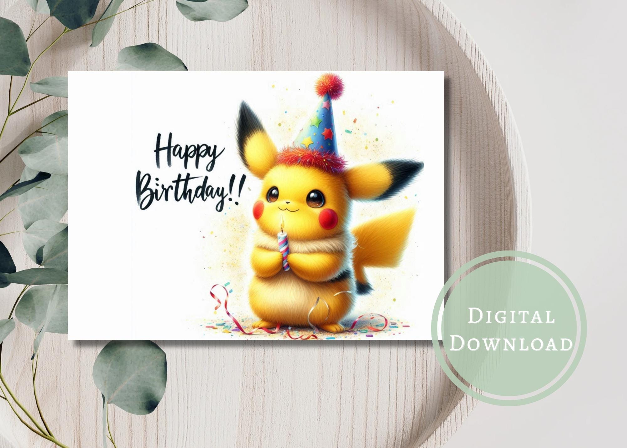 Happy birthday pikachu card - Etsy 日本