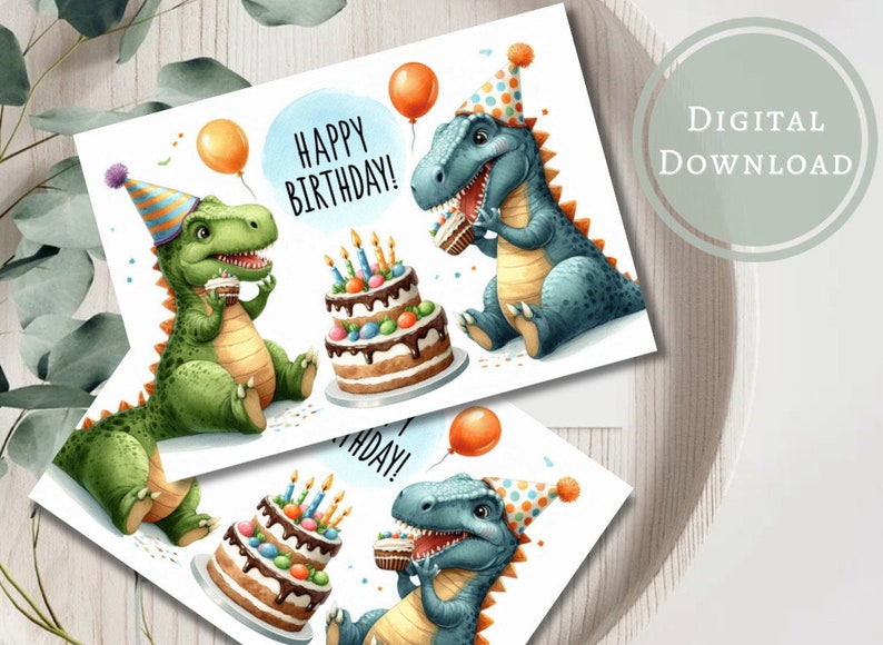 Dinosaur Birthday Card Printable - Il 794xN.5998820959 O95s