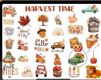 Seasonal Planner Stickers: 100+ Pre-Cropped GoodNotes Stickers (Digital Download)