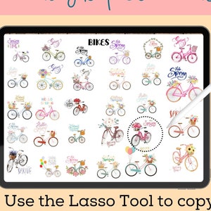 Seasonal Digital Planner Stickers Bundle for GoodNotes Planning, Pre-Cropped Stickers, 100+  Digital Planner Stickers