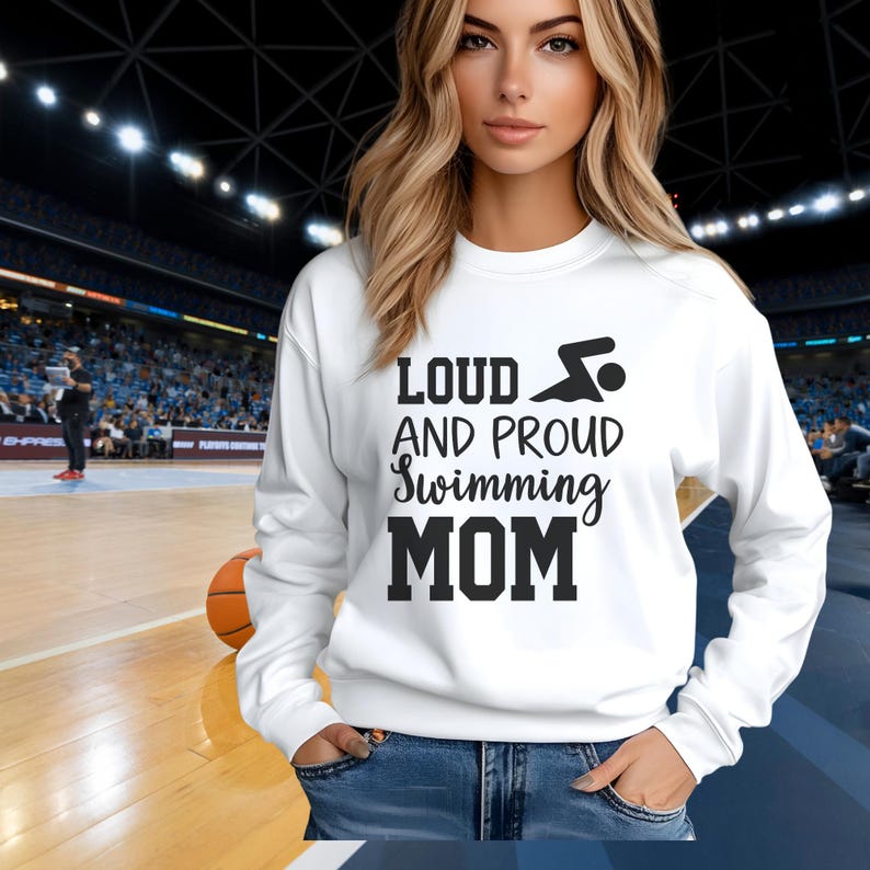 loud and proud swim mom proudful mom, trending sports game shirt, cute mom shirt, game day tee for mom, athletic mom shirt, loud and proud mom shirt, sports lover, proud mom shirt. sport hoodie sport sweatshirt sport t-shirt game day hoodie