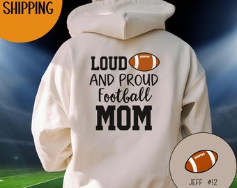 Customizable Loud Proud Football Mom Shirt: Game Day Apparel