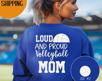 Custom Volleyball Mom Shirt: Loud & Proud Game Day Tee