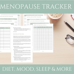 Menopause and Perimenopause Wellness Tracker Bundle | Track Symptoms, Medications, Sleep, and Lifestyle | Digital Download
