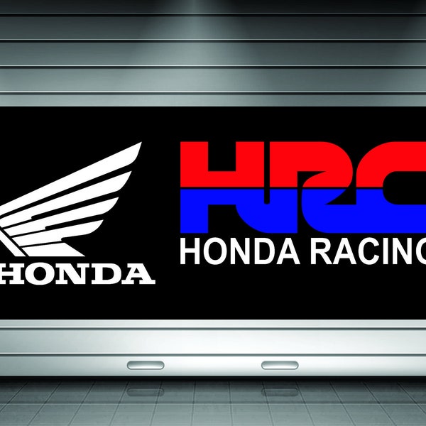 Honda Logo Banner Vinyl, Garage Sign,office or showroom, Flag, Racing Poster, Auto Car Shop, Car Poster, Garage Decor