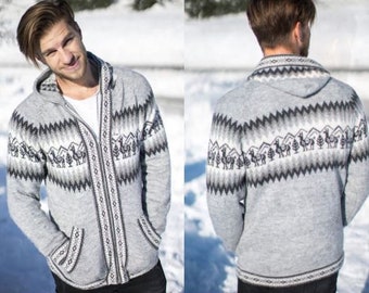 Light gray Alpaca sweater mens and womens/ alpaka pullover Peru / unisex / Peruvian alpaca sweaters for sale / alpaka strickjacke Peru