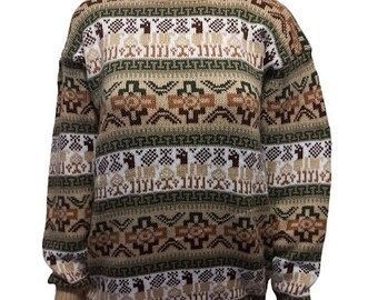 Beige alpaca sweater mens and womens / alpaka pullover peru / alpaka strickjacke Peru / Peruvian alpaca sweaters for sale