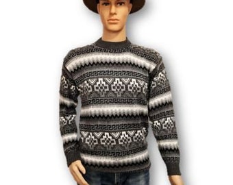Gray alpaca sweater mens and womens / alpaca wool sweater/ alpaka pullover peru / Peruvian alpaca sweaters for sale alpaka strickjacke Peru