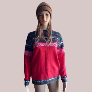 Red alpaca sweater mens and womens, alpaka pullover Peru/ alpaca sweater mens/ alpaka strickjacke Peru / Peruvian alpaca sweaters for sale