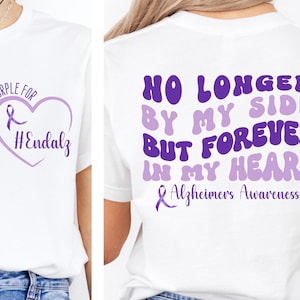 Cinta morada SVG PNG para concienciar sobre el Alzheimer: Diseño de camiseta (descarga digital)