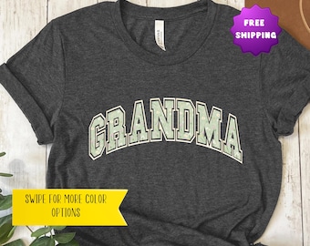 Grandma Shirt, Floral Great Grandma Shirt, Cool Grandma Tshirt, Baby Announcement Grandma Shirt, Best Grandma T-Shirt, Christmas Gift