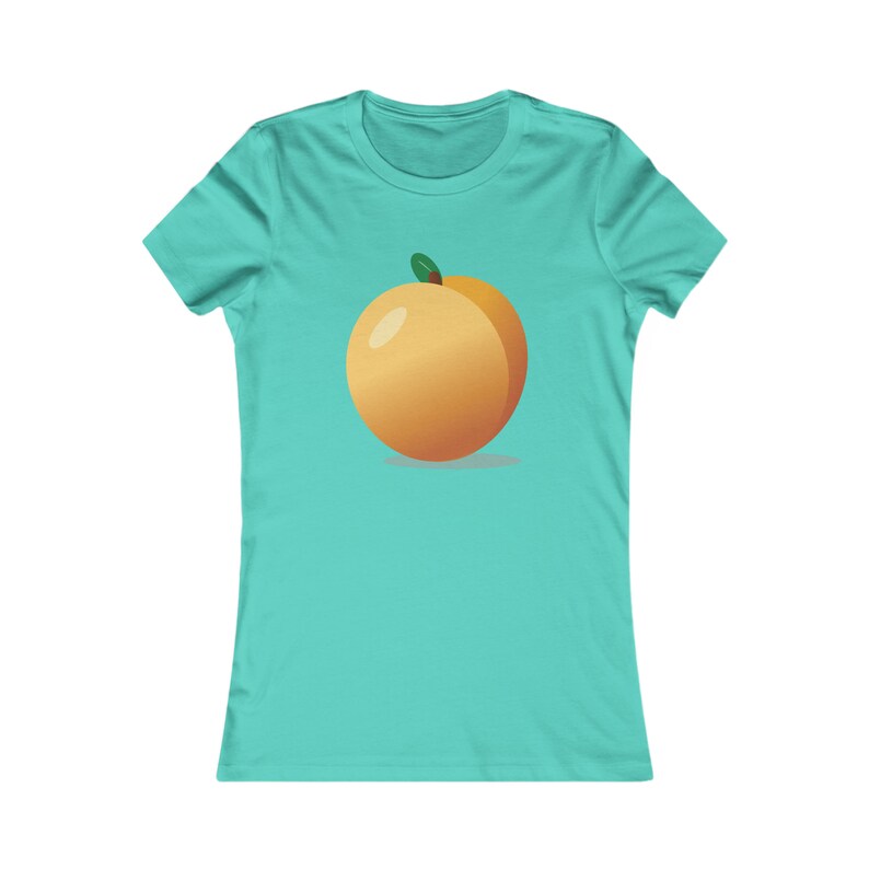 Peach Graphic Tshirt BEACHYKEEN Women's Funny Shirt Peach Emoji Merch