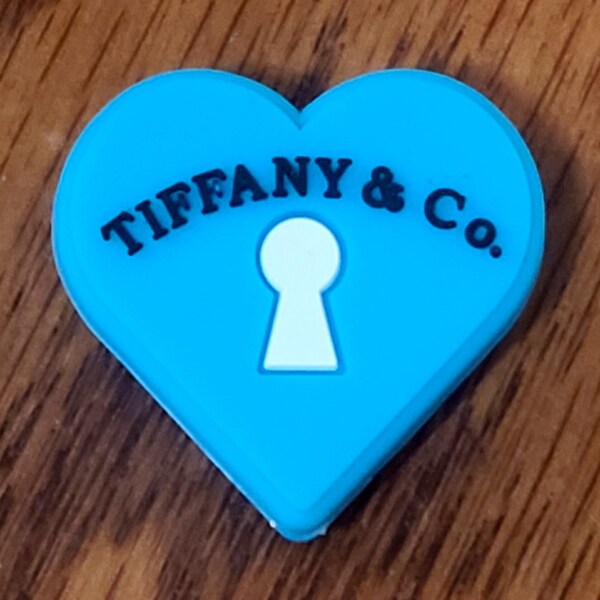 Turquoise Tiffany Heart Silicone Focal Bead