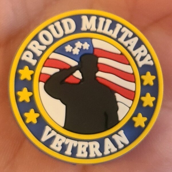 Proud Military Veteran Silicone Focal Bead