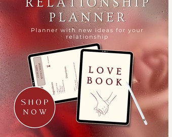 Digital Relationship Journal & Couples Journal: anniversary gift, date planner, love book