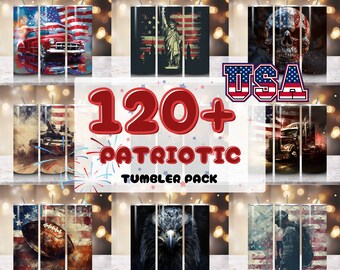 120+ USA Patriotic Tumbler Wrap Bundle 20oz Tumbler Veteran Sublimation Design USA Military Designs Army Tumbler Wrap Bundle
