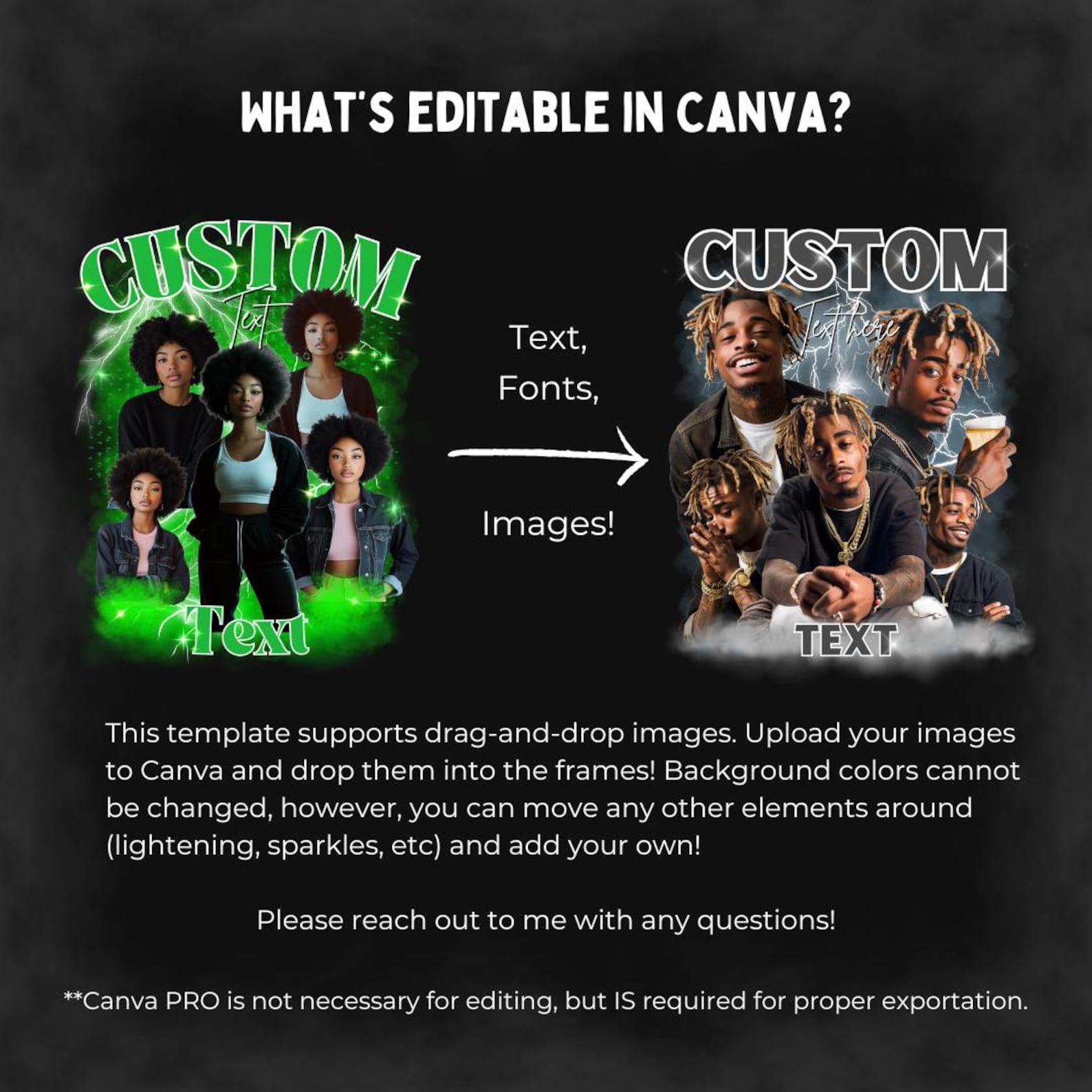 Custom Bootleg Shirt Template Editable Canva Template 90s Shirt Design