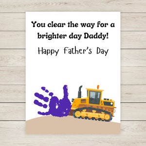 Fathers Day Handprint Craft Bundle Printable Fathers Day Craft Construction Handprint Art Gift Fathers Day Activity Page For Him Daddy Craft