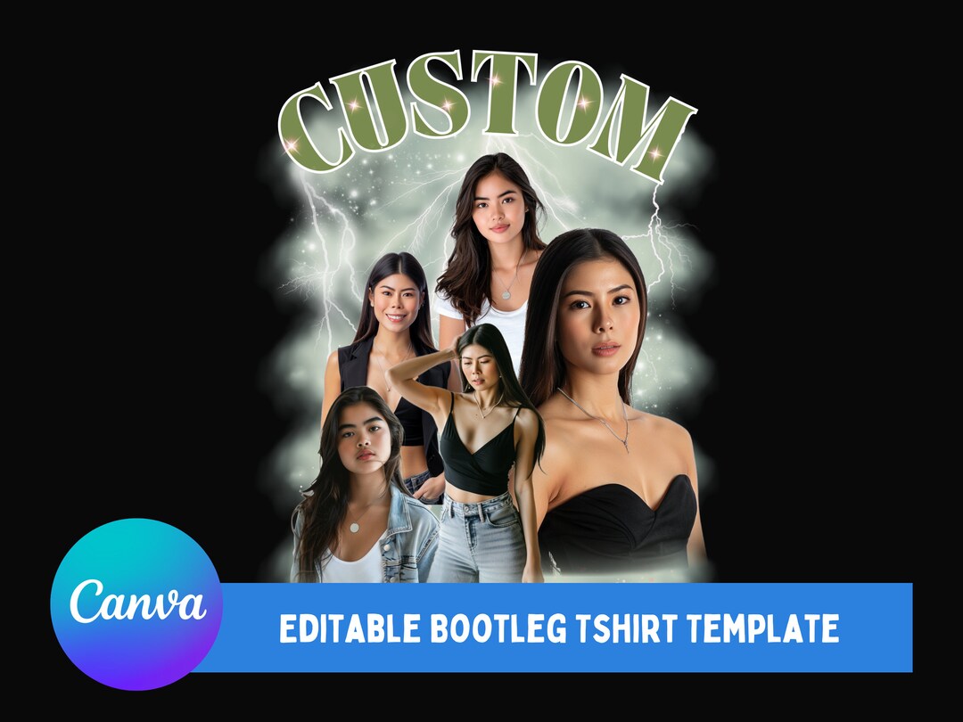Bootleg Rap Tee Canva Template Bootleg PNG Custom Tshirt Canva Template