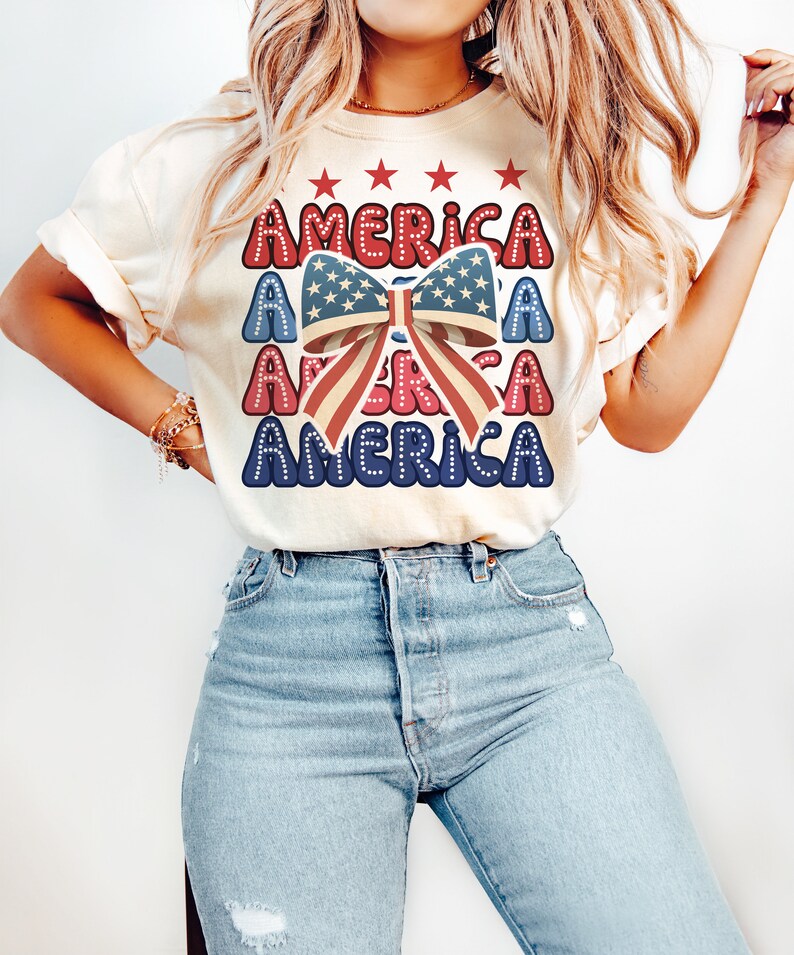 Coquette American Flag PNG Coquette 4th of July PNG 4th of July ...