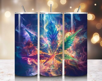 Onkruidblad Tumbler Wrap 420 Onkruiddag 20oz Skinny Tumbler 420 Sublimatie Design Cannabis Tumbler Wrap Digitale Download