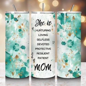 Mothers Day Quote 20oz Skinny Tumbler Mom Tumbler Wrap Mother&#39;s Day Tumbler Wrap Sublimation Design Mom Floral Digital Download Wrap