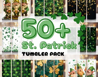 St Patrick's Day Tumbler Wraps, 50+ png-ontwerpen (pdf)
