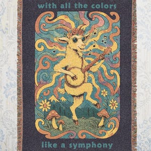 Heartbeat of America Billy Strings Blanket, Woven Lyric Throw, Music Fan Gift, Bluegrass Decor, Cozy Music Lover, BMFS Song Gift