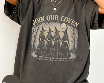 Vintage Witch Coven T-Shirt – Gothic Halloween Fashion
