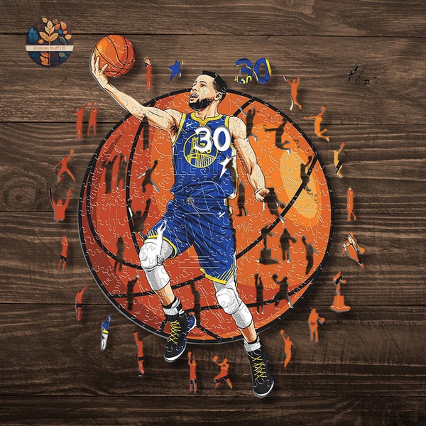 Au-delà du demi-terrain : casse-tête en bois célébrant l'artisanat de Steph Curry !