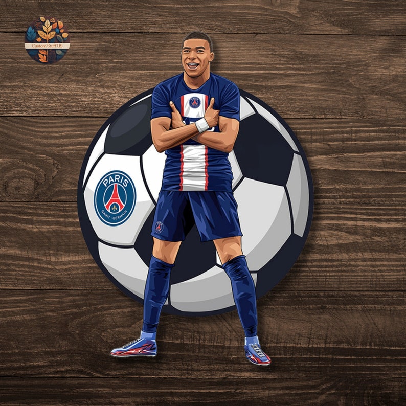 Mbappe Holzpuzzle Engagierende Fußball-Kunst-Challenge Perfektes Geschenk für Fußball-Fans und Mbappe-Enthusiasten Bild 4