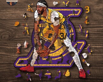 Anthony Davis Wooden Puzzle: Perfect Gift for Lakers fans and NBA Enthusiasts