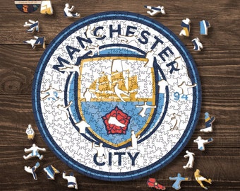 Premier League Bliss: Manchester City Holzpuzzle - Das perfekte Geschenk für Fans