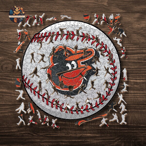 MLB Teams Wooden Puzzle: Unique Baseball Gift for MLB Fans | Baltimore Orioles | Arizona Diamondbacks | San Diego Padres | Seattle Mariners