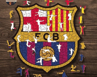 Puzzle en bois fabriqué à la main : explorez la collection de logos d'équipes de football pour les collectionneurs de fans ardents et les amateurs de football