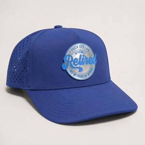 Gorra divertida de jubilación para hombre, gorra de rendimiento oficialmente jubilada, gorra con parche acrílico "Ya no es mi problema"