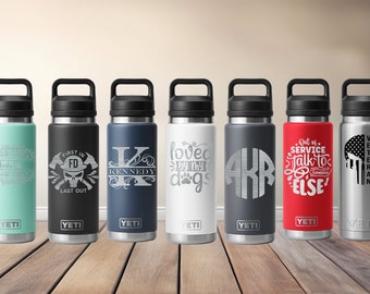 26 oz Yeti Water Bottle with Chug Cap: Personalized Engraving