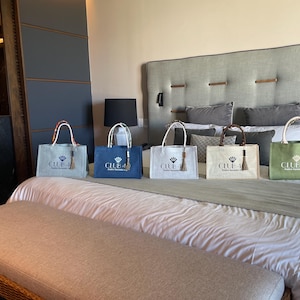 Aruba, Cabo, Jamaica, Greece, Hawaii, and Mexico destination wedding guest, bride, groom, bridesmaids, bachelorette trip, girls trip, ladies weekend, 40th birthday beach bag jute totes, beach vacation bag, white family trip bags