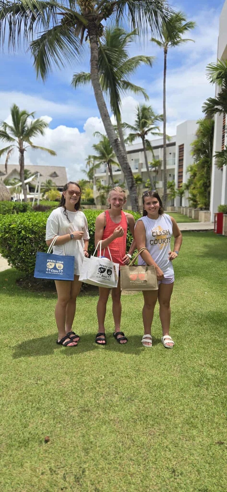Aruba, Cabo, Jamaica, Greece, Hawaii, and Mexico destination wedding guest, bride, groom, bridesmaids, bachelorette trip, girls trip, ladies weekend, 40th birthday beach bag jute totes, beach vacation bag, white family trip bags