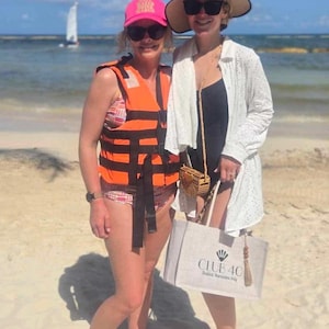 Aruba, Cabo, Jamaica, Greece, Hawaii, Tulum, Spain, Cancun, and Mexico destination wedding guest, bride, bachgroom, bachelorette trip, girl weekend, girls trip, bridesmaid beach bag jute totes, green, olive green, organic