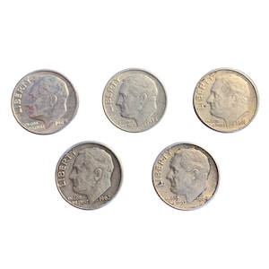 Silver Rush Dime Pack – 5 x 90% U.S. Silver Dimes, no certain Dates