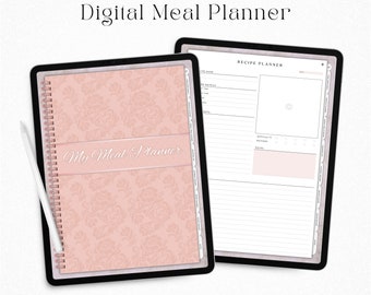 Digital Meal Planner, Nutrition Planner for Goodnotes, Organize Your Meals with this iPad Mea Planner, Grocery List, Kitchen Inventory