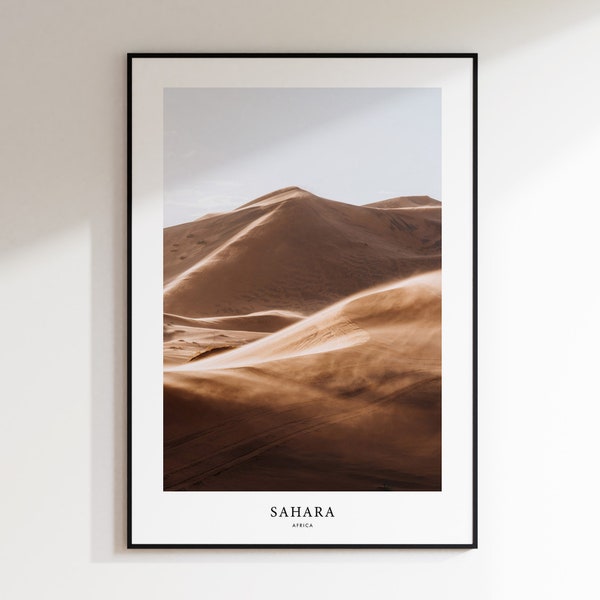 Desert Print - Sahara Sand Dunes Wall Art - Morocco Photography - Moroccan Landscape Art - Fine Art Photography - Travel Gift
