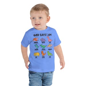 God zegt dat ik PEUTER ben, shirt Faith, shirt Faith, shirt dinosaurus jongen, shirt bijbelvers dino, shirt dinosaurus, shirt Faith, kinder-T-shirt