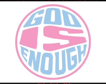 Dios es suficiente SVG: Diseño de fe cristiana (Descarga digital)