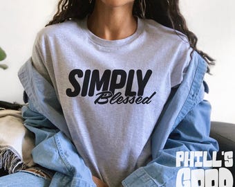 SVG Simplemente Bendecido: Diseño de Fe Cristiana (Descarga Digital)