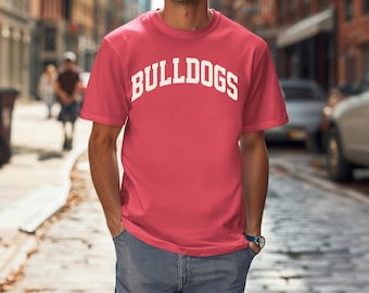 Camiseta de los Bulldogs - Camiseta para aficionados al fútbol de Georgia - Colores cómodos 1717 Camiseta vintage de los Bulldogs - Camiseta para el día del partido universitario - Ropa de mascota