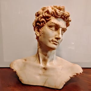 Vintage Resin Bust of Michelangelo's "David"