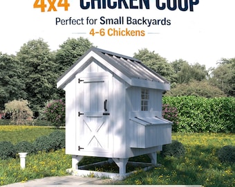 DIY Chicken Coop 4x4 Plans | Backyard Hen House Build | Small Poultry PDF Guide